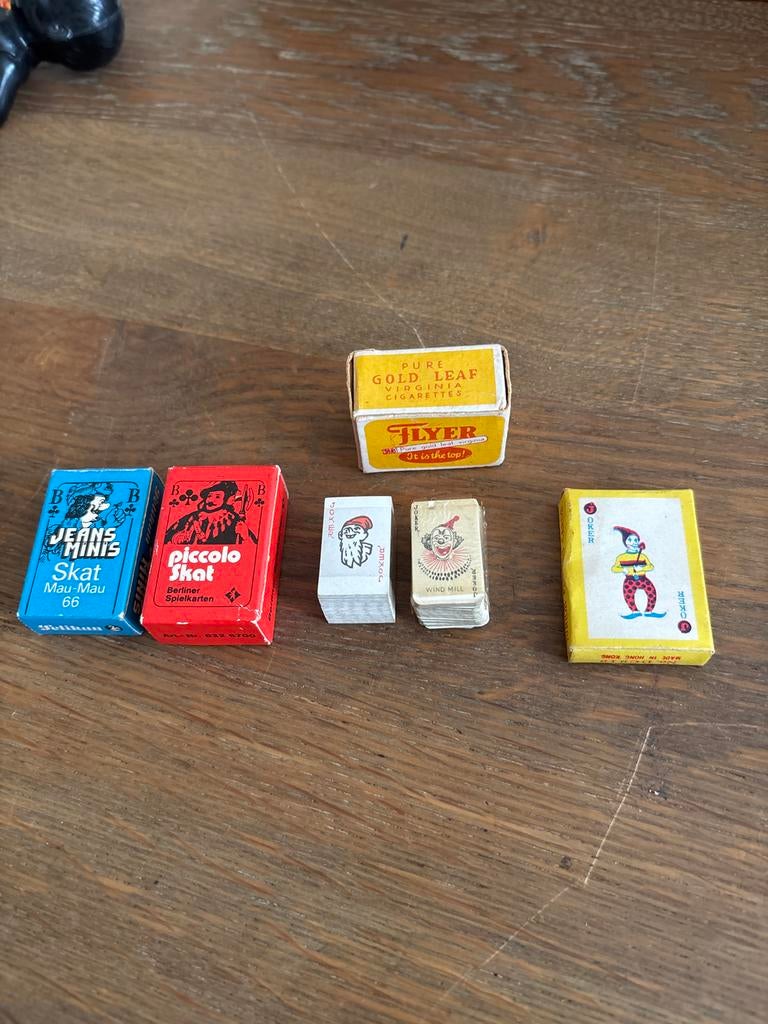 Miniatuur kaartspellen  Zolderopruiming, Een of twee spelers, Ophalen of Verzenden, Gebruikt