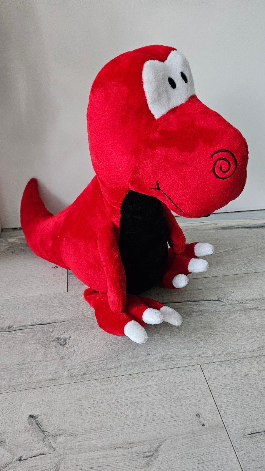 Grote rode dinosaurus knuffel, Overige merken, Ophalen of Verzenden, Zo goed als nieuw, Middelgroot (20 tot 80 cm)