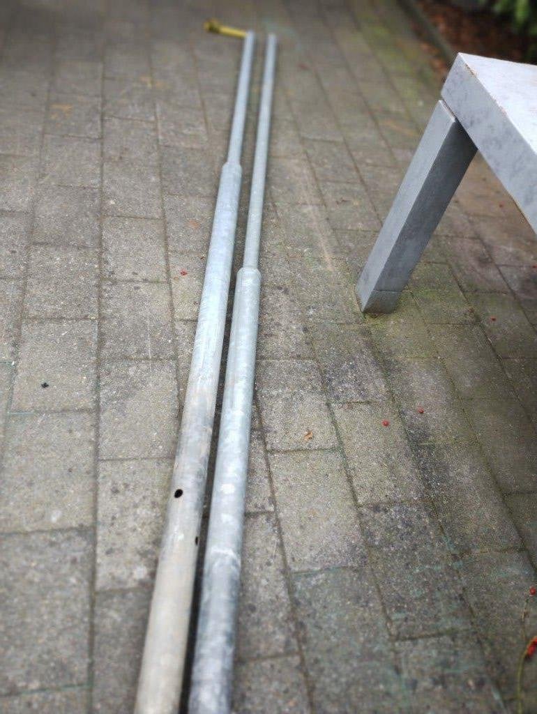 flespaal verkeerspaal metalen pijp paal gegalvaniseerd, Ophalen, Minder dan 180 cm, Palen