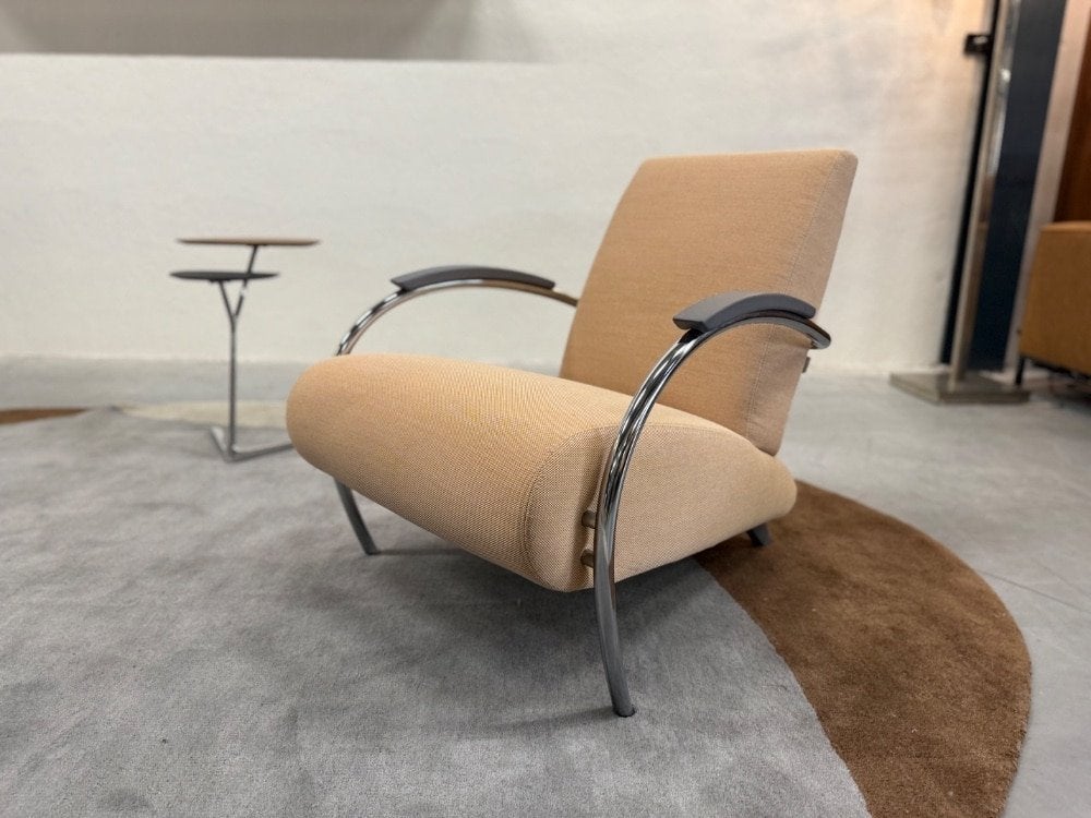 Nieuw Gelderland 5470 Lotus Fauteuil steelcut trio stof, Huis en Inrichting, Hout, Nieuw, Ophalen of Verzenden, Info@gelderlanddesign.com