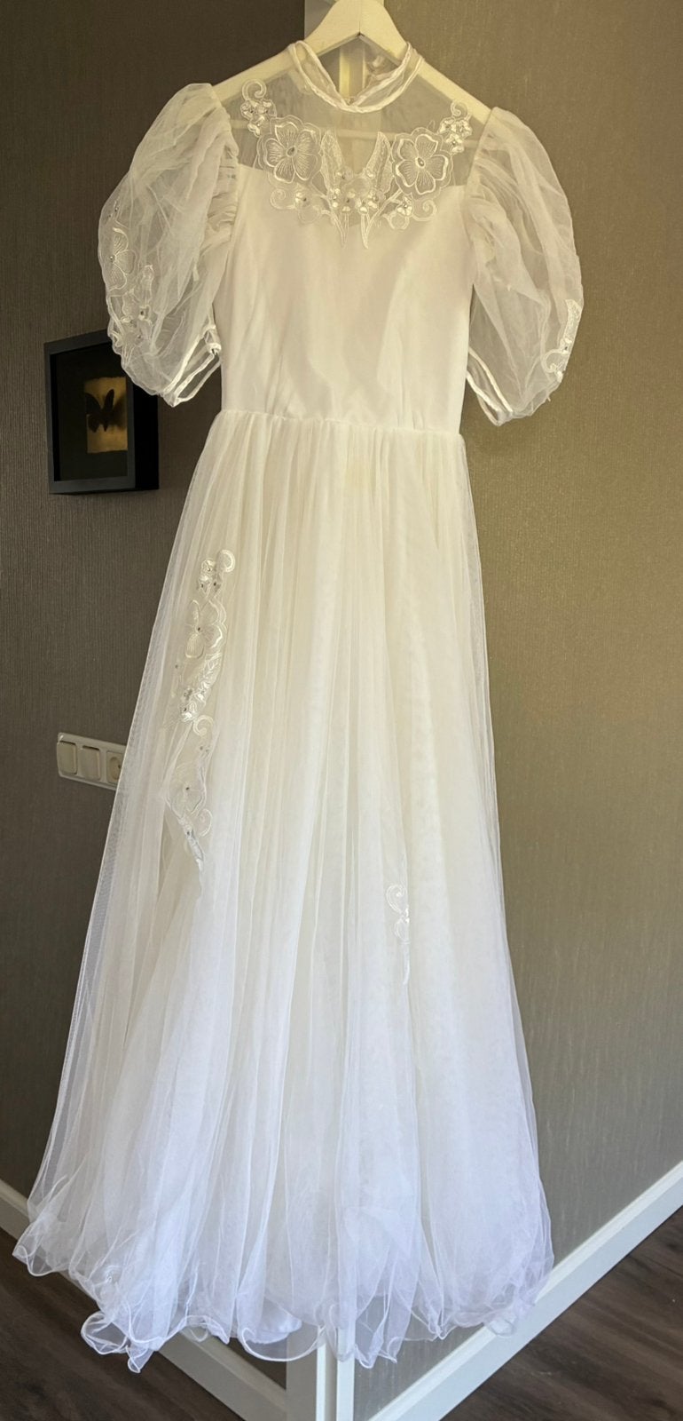 Vintage trouwjurk, Kleding | Dames, Trouwkleding en Trouwaccessoires, Ophalen, Gedragen, Wit, Trouwjurk