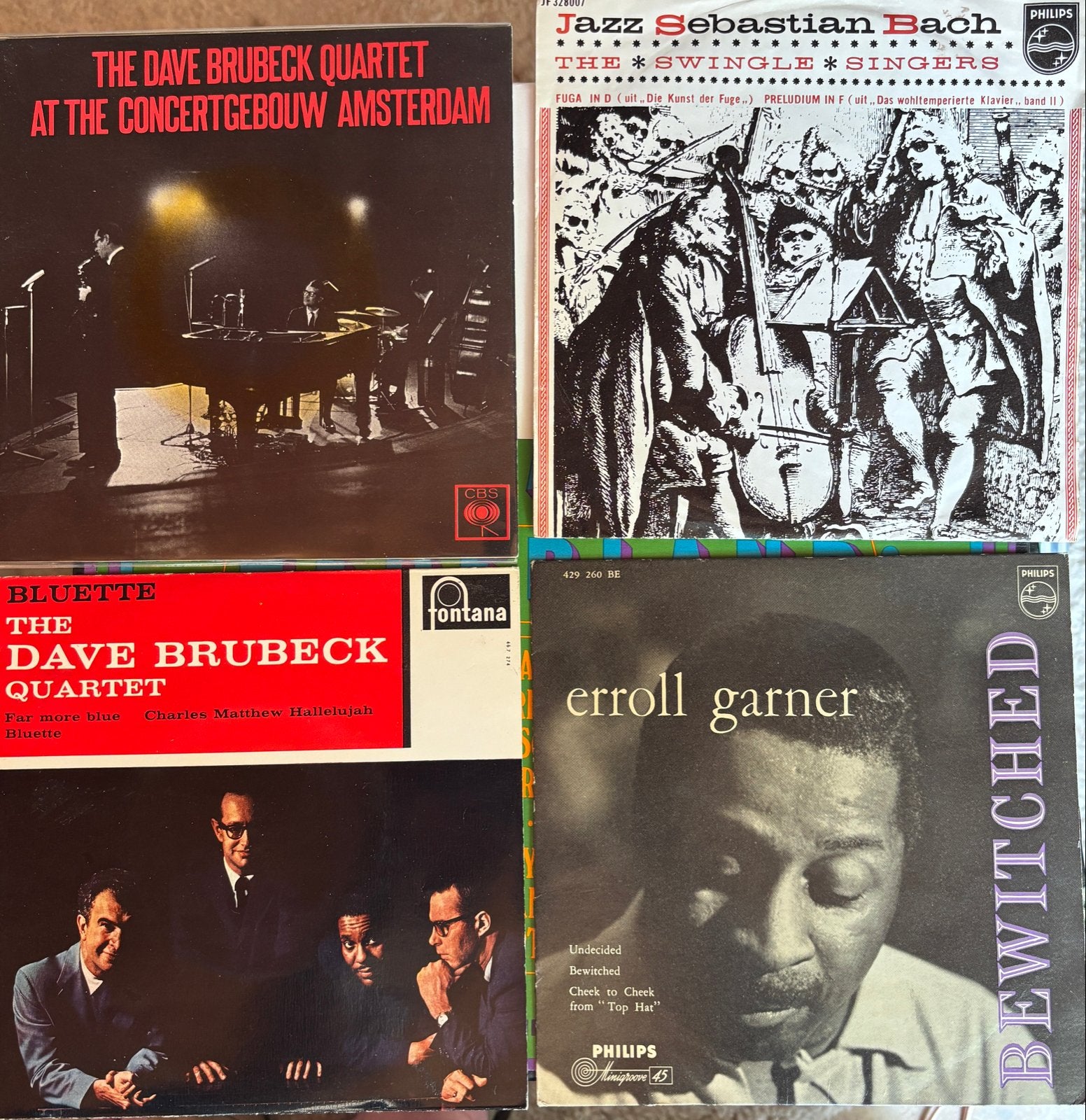 7 Jazz Singles - Dave Brubeck, Erroll Garner, Louis & Ella, Cd's en Dvd's, Vinyl | Jazz en Blues, 1960 tot 1980, Gebruikt, 7 inch