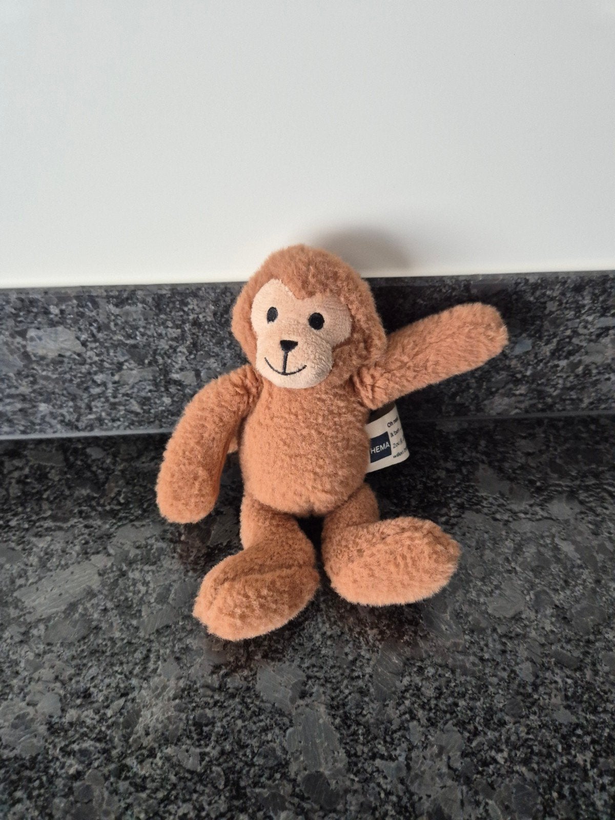 HEMA - Knuffel Aapje 15.15.0091, Kinderen en Baby's, Ophalen of Verzenden, Zo goed als nieuw, Overige typen