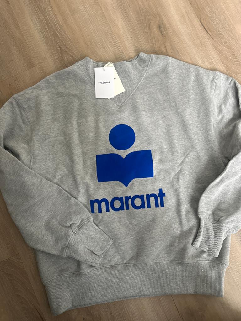 Isabel Marant Étoile sweater grijs met blauw logo, Ophalen of Verzenden, Nieuw