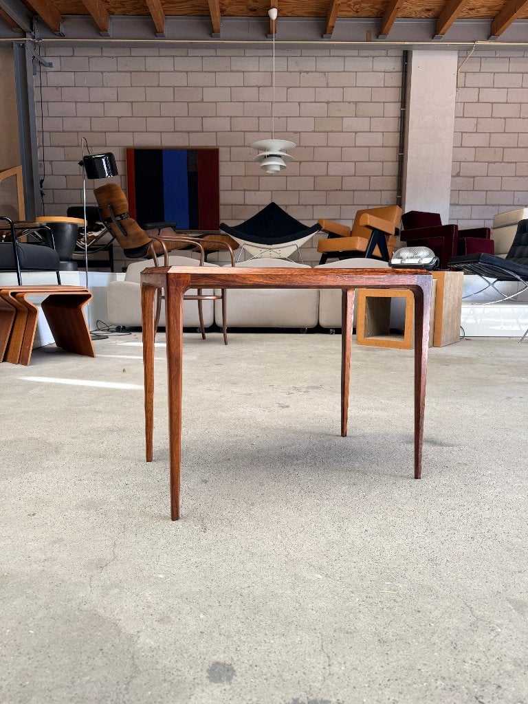 CFC Silkeborg palissander bijzettafel, Johannes Andersen, Vintage / Scandinavisch, Minder dan 55 cm, Gebruikt, X