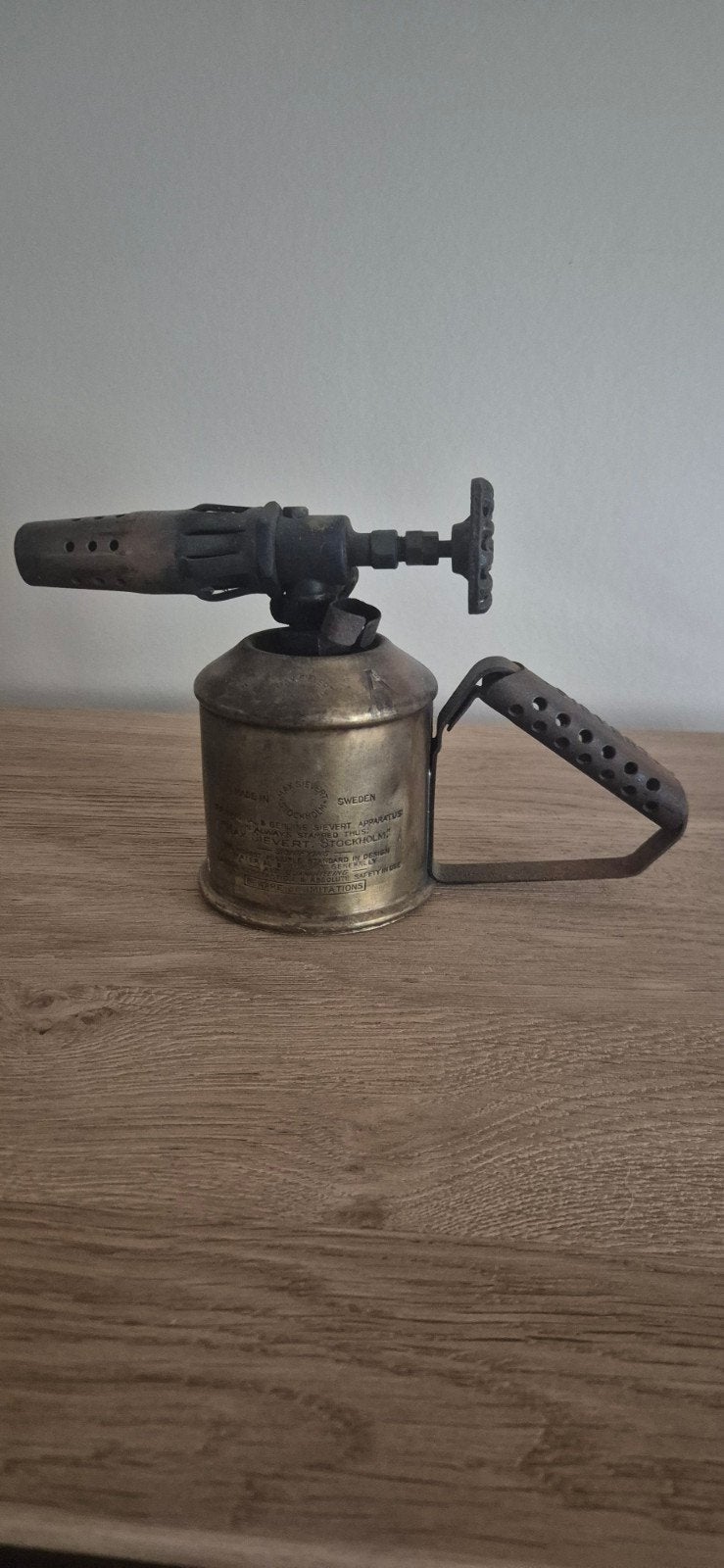 Antieke Max Sievert Stockholm Benzine Brander - 0.4 Liter, Antiek en Kunst, Antiek | Gereedschap en Instrumenten, Ophalen of Verzenden