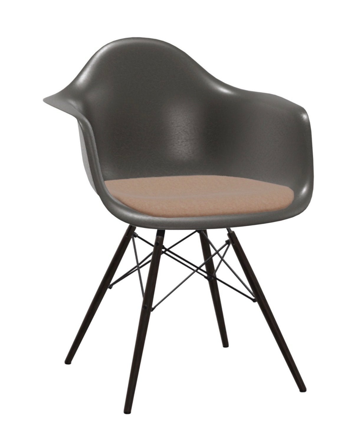 Vitra Eames DAW Stoel - Grijs met Kussen, Ophalen, Kunststof, Gebruikt, Eén