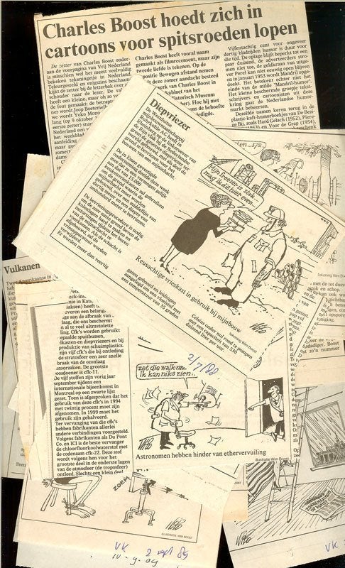 CHARLES BOOST mapje originele krantenknipsels, Ophalen of Verzenden, Gelezen