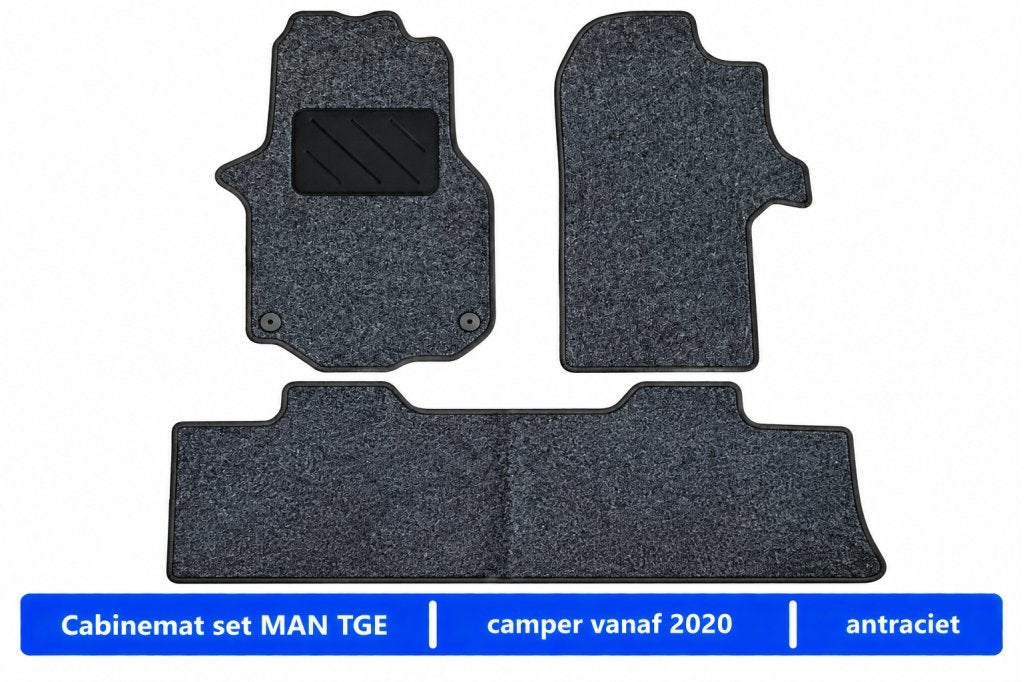 Cabinemat set MAN TGE camper vanaf 2020 | antraciet, Buurserstraat 15 A, 7481 EG,Haaksbergen, Ophalen of Verzenden, Info@123CamperOnderdelen.nl
