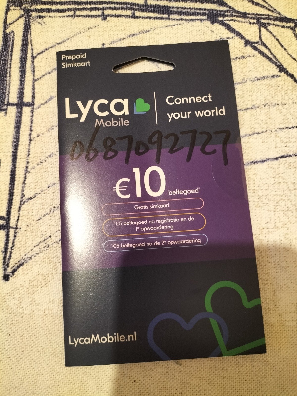06. 87 09 2727 top nummer Lyca 0687092727 Gratis Verzending, Ophalen, Nieuw, KPN, Simkaart