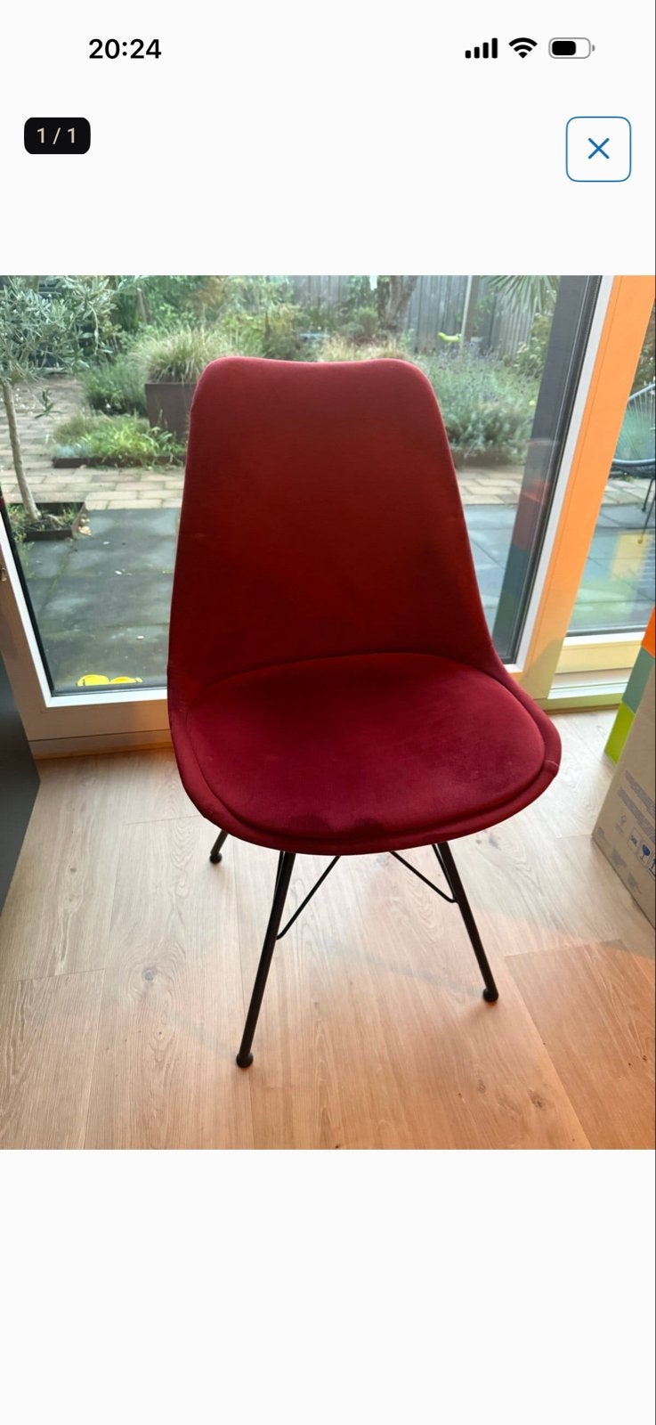 3 Kick stoelen velvet - Oud roze, bordeaux en goud, Ophalen, Overige kleuren, Drie, Zo goed als nieuw