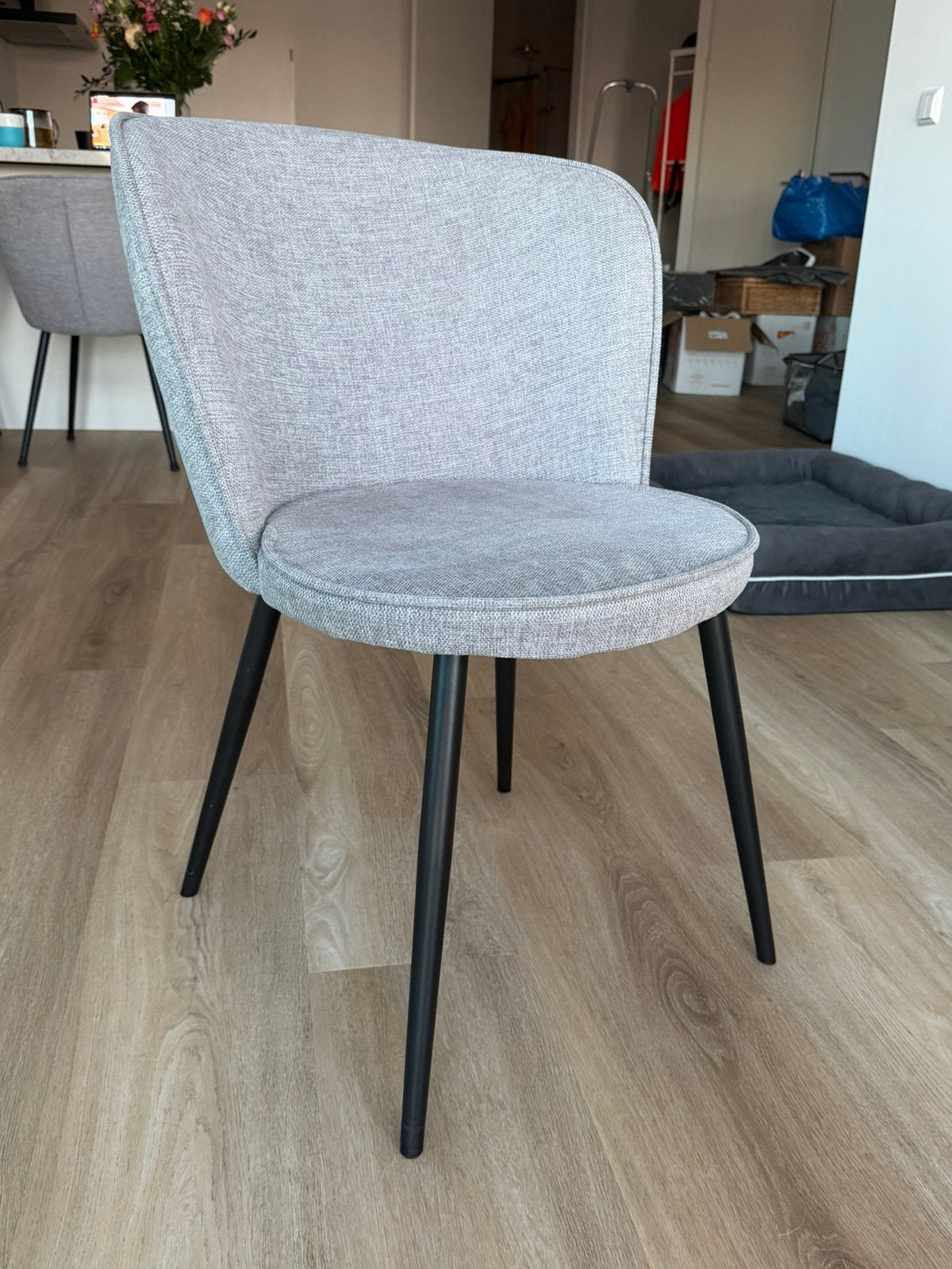 4 eetkamerstoelen, Ophalen, Gebruikt, Zwart, Vier
