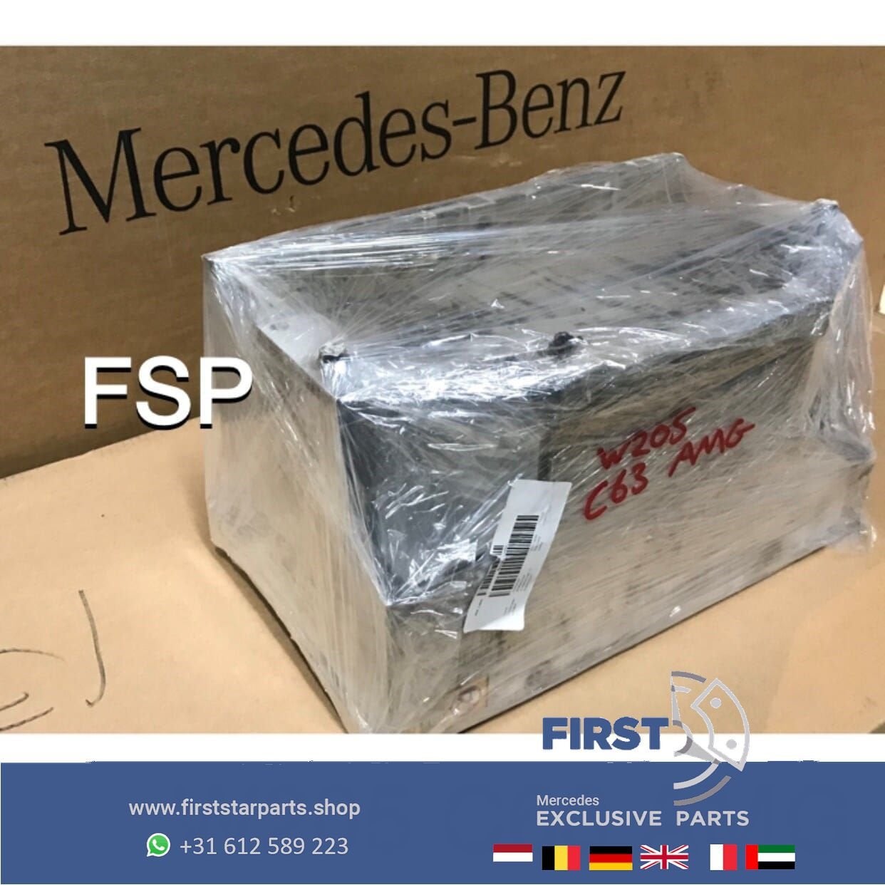 W205 C63 AMG ACCUBAK aluminium ACCU HOUDER BAK Mercedes C 63, Auto-onderdelen, Gebruikt, -, Ophalen of Verzenden, -