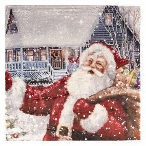 Clayre & Eef Kerstplaid kerstman rood wit 130x170 cm, De Giesel 46, Haelen, Nederland, Nieuw, Ophalen of Verzenden, Info@clayre-eef.com
