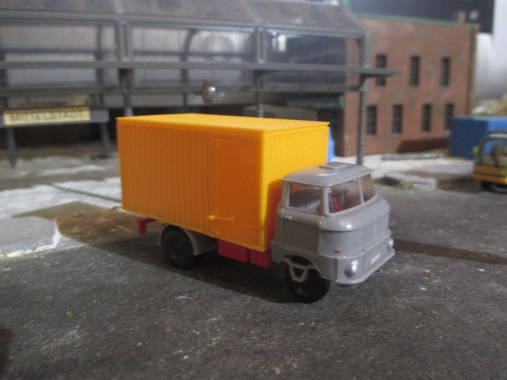 1965-1990 IFA W50 kofferwagen - DDR grijs+oranje, Ophalen of Verzenden, Nieuw, Bus of Vrachtwagen, Overige merken
