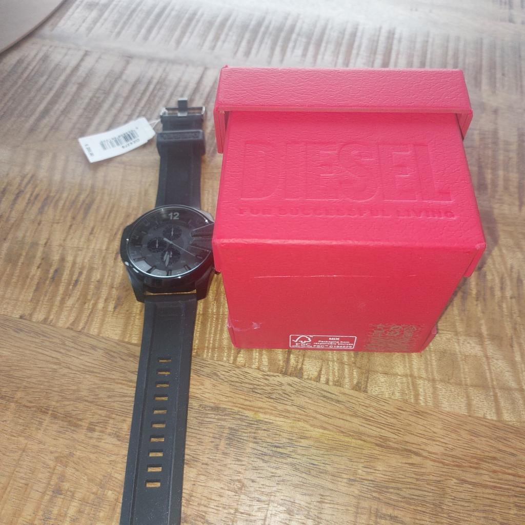 Diesel big daddy, Sieraden, Tassen en Uiterlijk, Horloges | Heren, Ophalen of Verzenden, Zo goed als nieuw, Staal, Overige merken