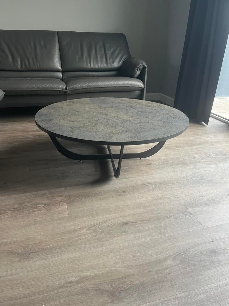 Eettafel, salontafel en bijzettafel, Huis en Inrichting, Tafels | Salontafels, Zo goed als nieuw, 50 tot 100 cm, Rond, Ophalen