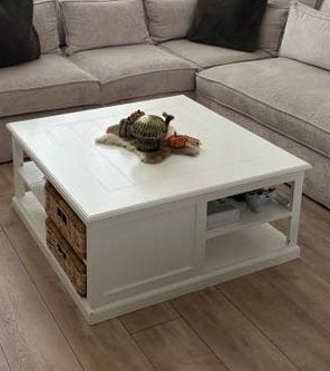 Riviera maison salontafel 90 x 90, Ophalen, Zo goed als nieuw, Vierkant, 50 tot 100 cm