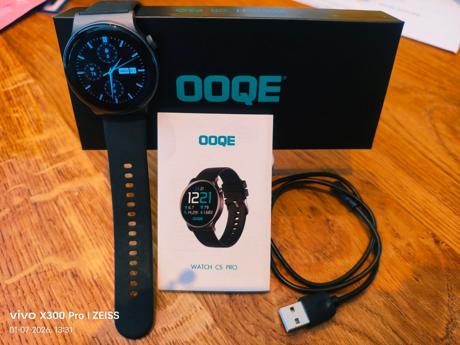 OOQE watch cs Pro smartwatch te koop, Ophalen, Zo goed als nieuw, Zwart, Android
