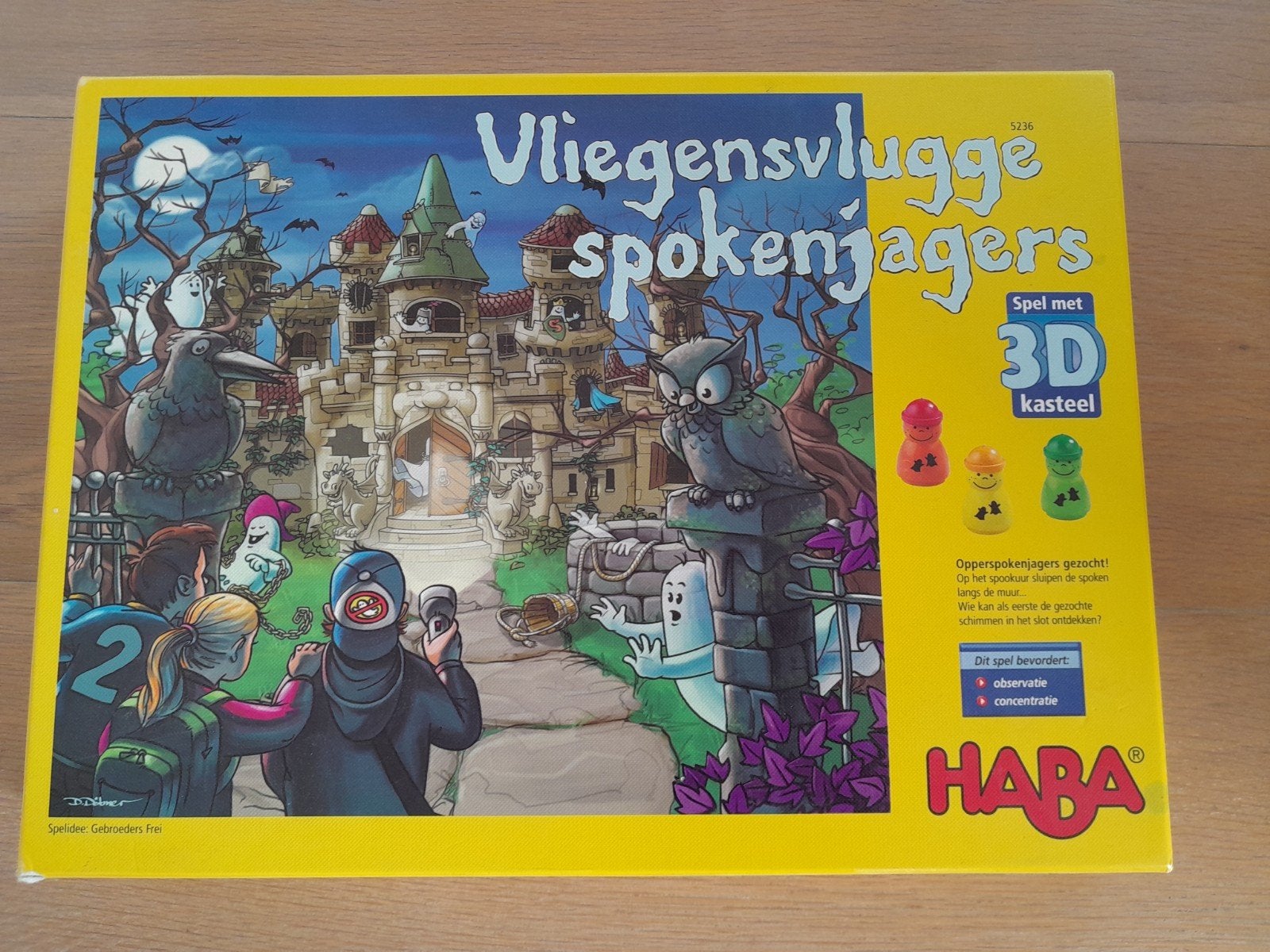 Vliegensvlugge Spokenjagers - HABA bordspel met 3D kasteel, Drie of vier spelers, Ophalen of Verzenden, Zo goed als nieuw, HABA