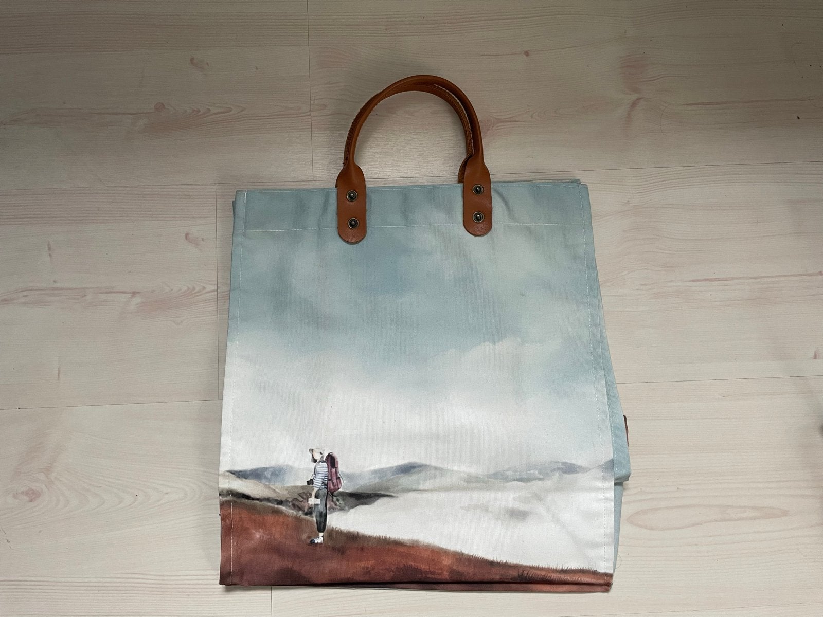 Stijlvolle Shopper Tas met Unieke Print, Ophalen of Verzenden, Zo goed als nieuw, Blauw, Shopper
