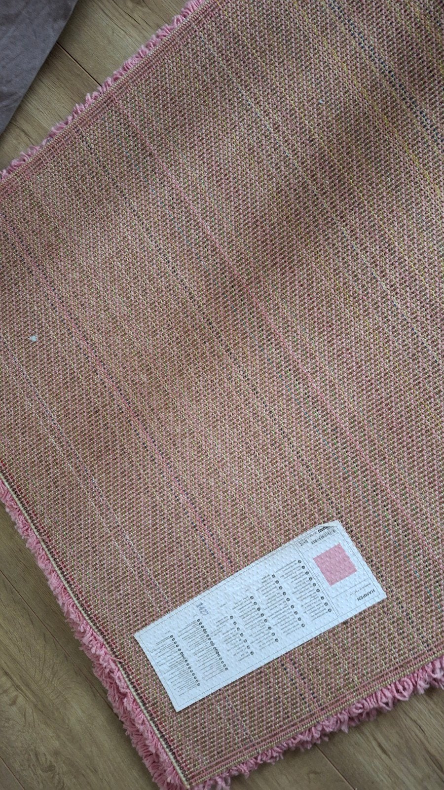 2 roze vloerkledjes Ikea Hampen, Ophalen of Verzenden, Gebruikt, Kleed of Kussen