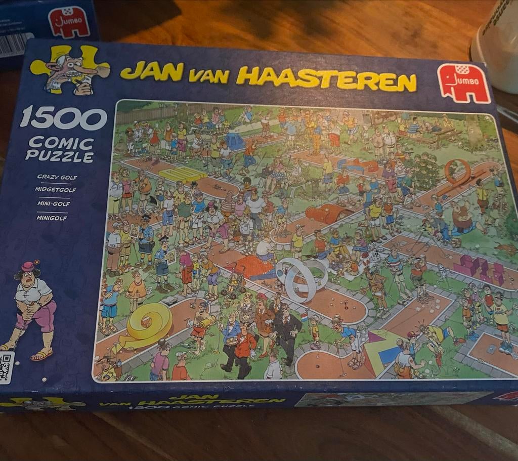 Jan van Haasteren Crazy Golf 1500 stukjes, Hobby en Vrije tijd, Denksport en Puzzels, Zo goed als nieuw, Legpuzzel, 500 t/m 1500 stukjes