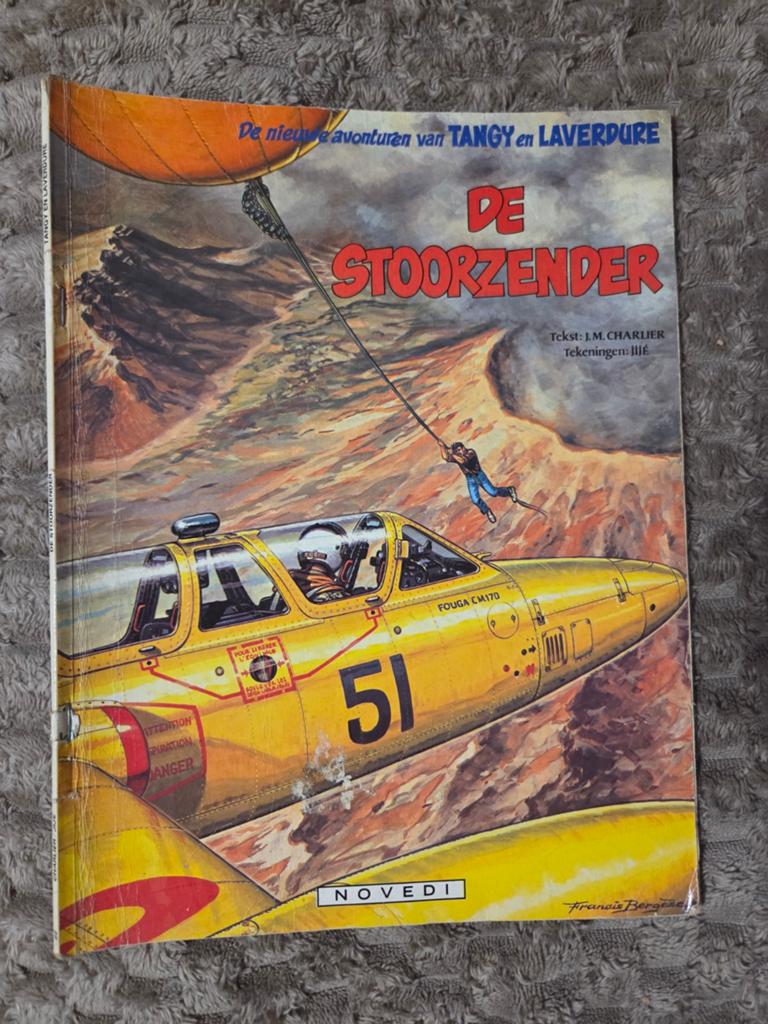 Tanguy en Laverdure - De Stoorzender (Novedi), Eén stripboek, Ophalen of Verzenden, Gelezen, J.M. Charlier, Jijé