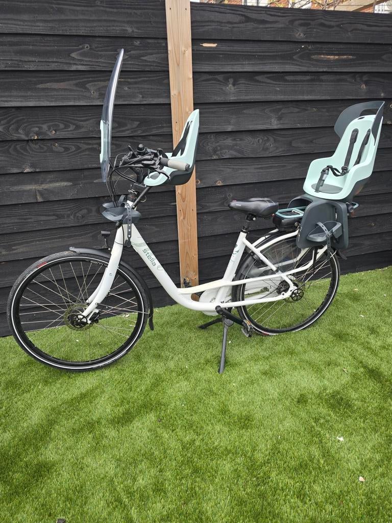 ZGAN Elektrische Stella fiore mama fiets, Fietsen en Brommers, Fietsen | Dames | Moederfietsen, 2 zitjes, Zo goed als nieuw, Versnellingen