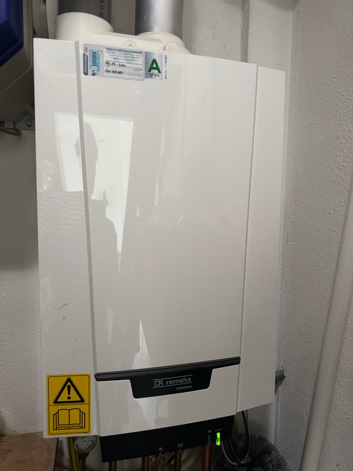 Remeha Tzerra M 28c Plus CW-4 CV-ketel, Ophalen, 30 tot 80 cm, Gebruikt, Hoog rendement (Hr)