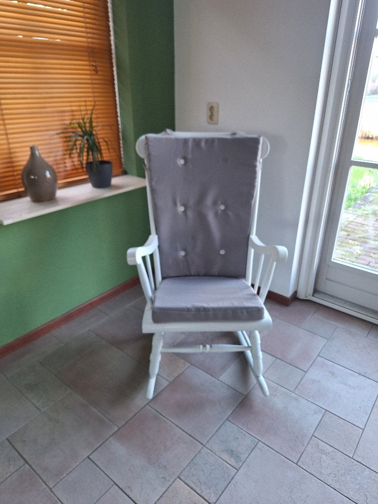 schommelstoel, Huis en Inrichting, Stoelen, Ophalen, Gebruikt, Wit, Eén