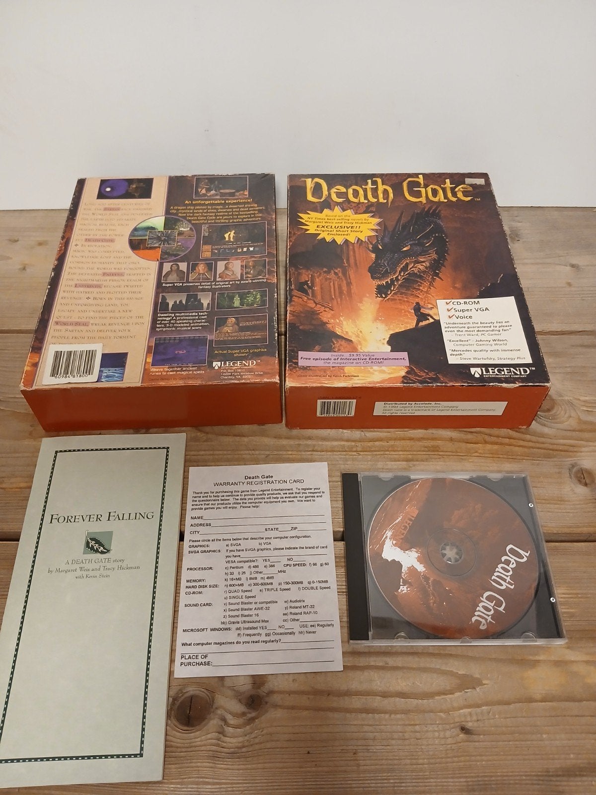 death gate big box pc game legend 1994 90's big box, 1 speler, Ophalen of Verzenden, Zo goed als nieuw, Vanaf 3 jaar