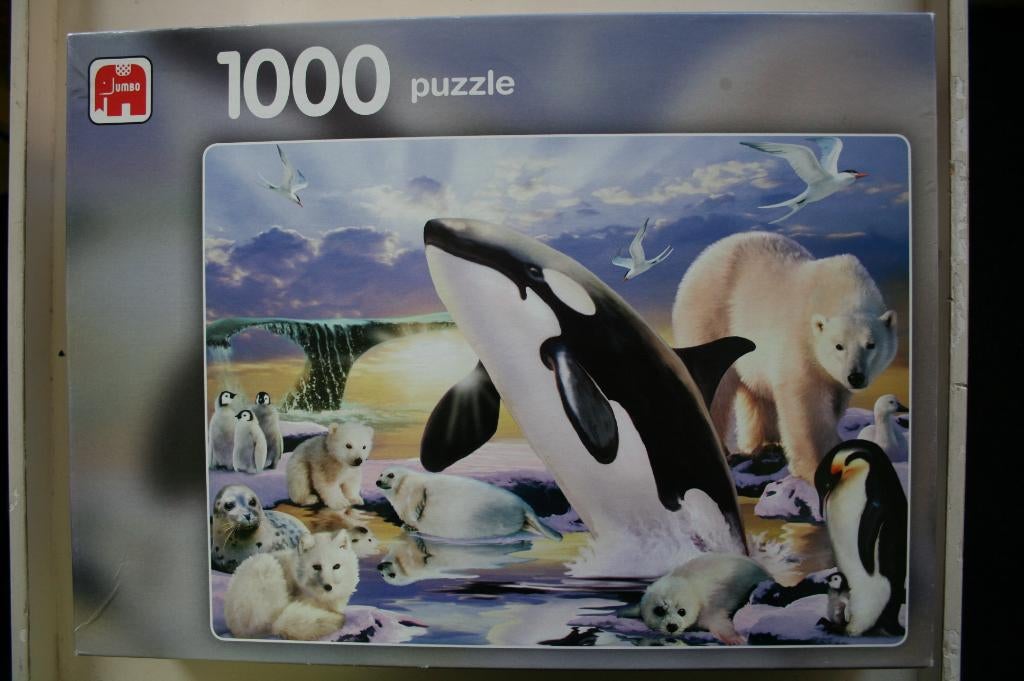 Jumbo - Noordpooldieren - 1000 st., Ophalen of Verzenden, 500 t/m 1500 stukjes, Zo goed als nieuw, Legpuzzel