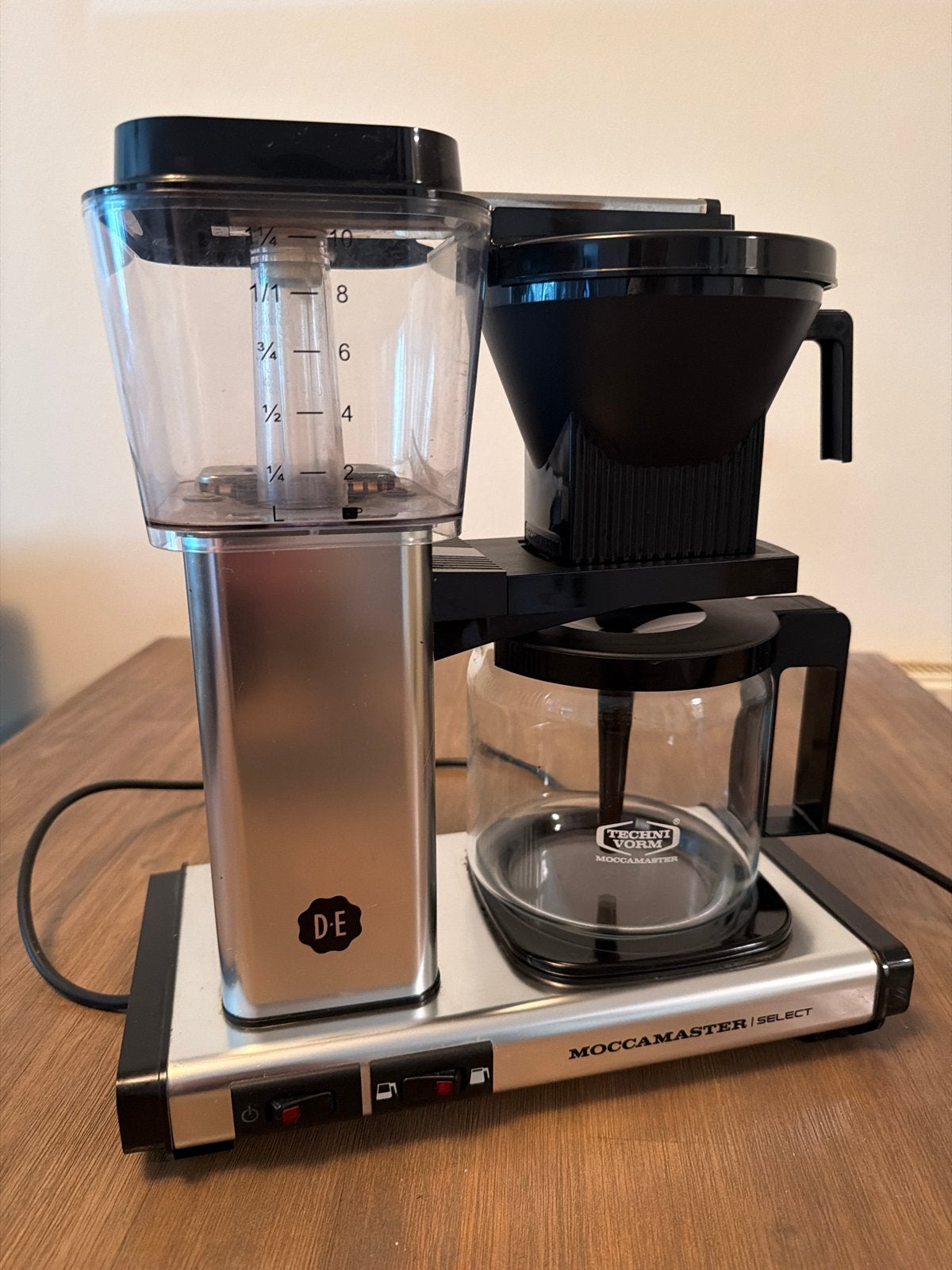 Douwe Egbert DE Moccamaster Select Koffiezetapparaat, Ophalen, 10 kopjes of meer, Koffiemachine, Gemalen koffie