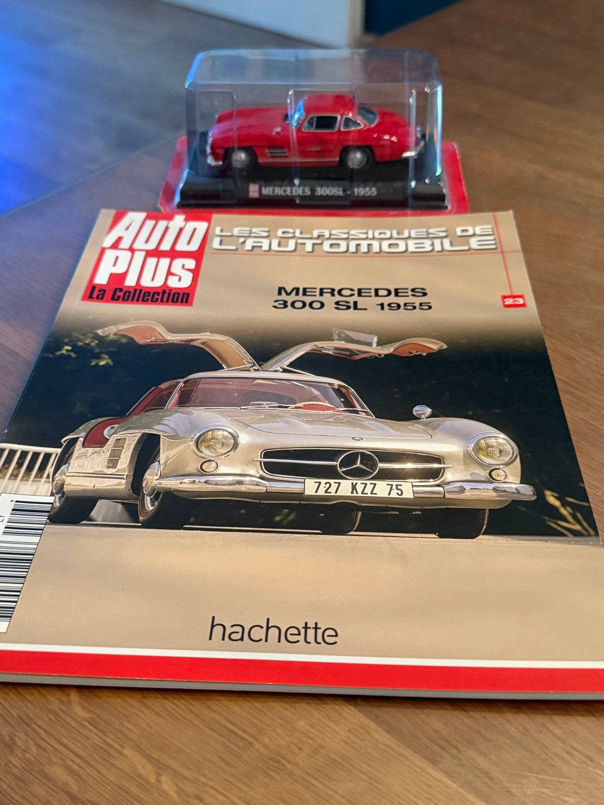 Mercedes 300SL 1955 modelauto met tijdschrift, Ophalen of Verzenden, Nieuw, Auto, Overige merken