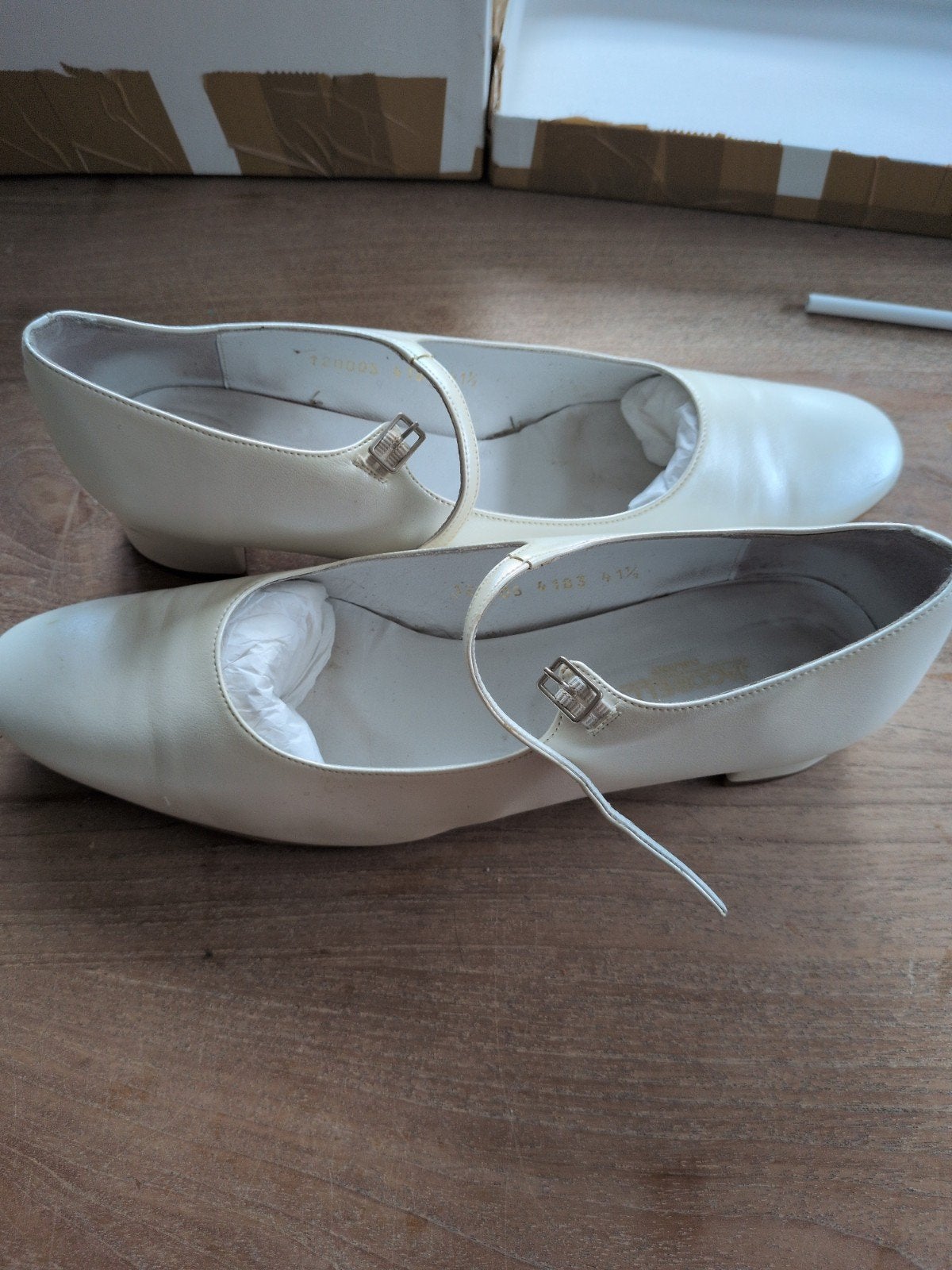 Vintage Bruidsschoenen Maat 41,5 - Jacobelli Milano, Kleding | Dames, Schoenen, Schoenen met lage hakken, Wit, Jacobelli Milano