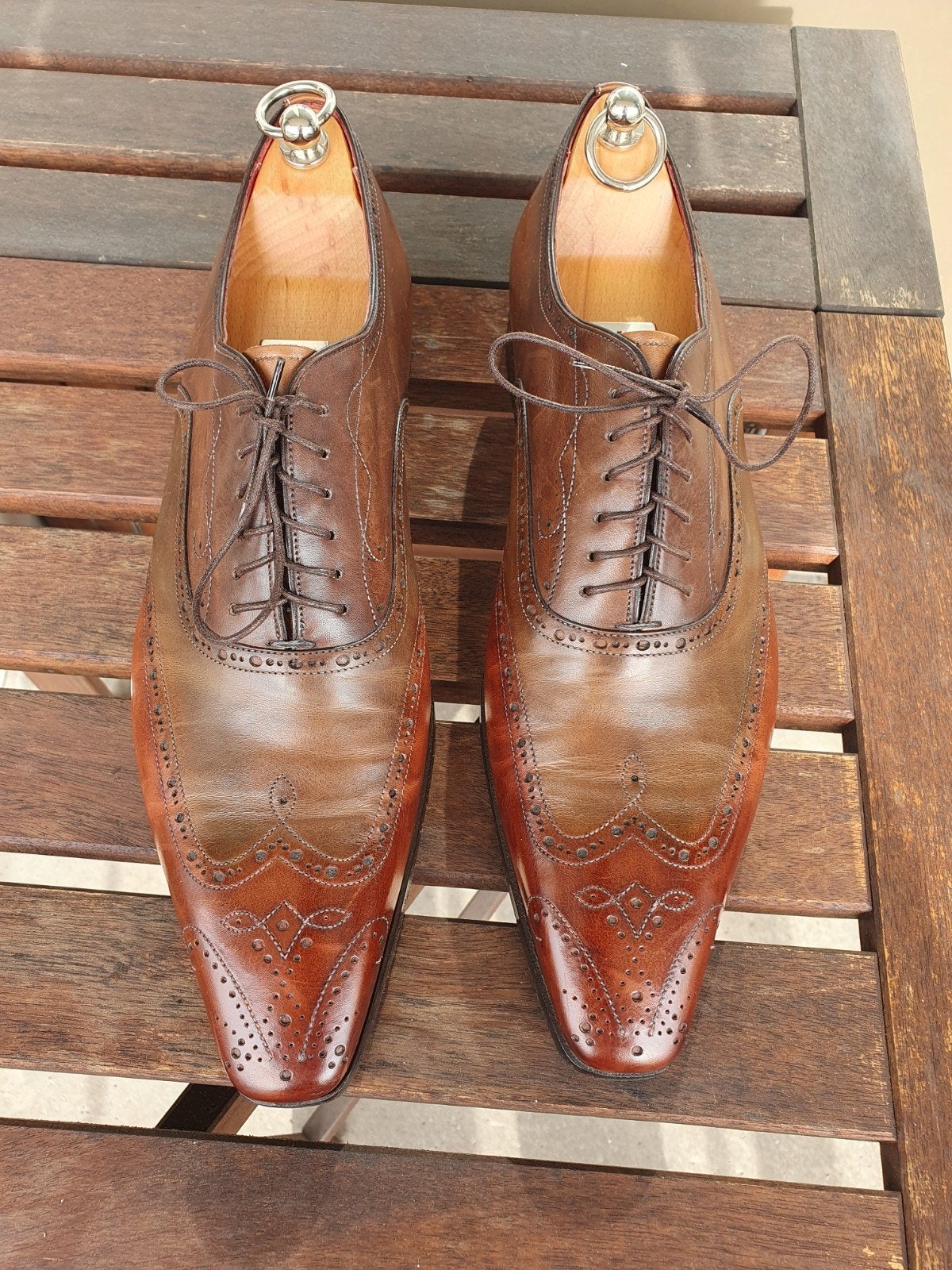 Santoni schoenen, maat 11, Ophalen of Verzenden, Zo goed als nieuw, Bruin