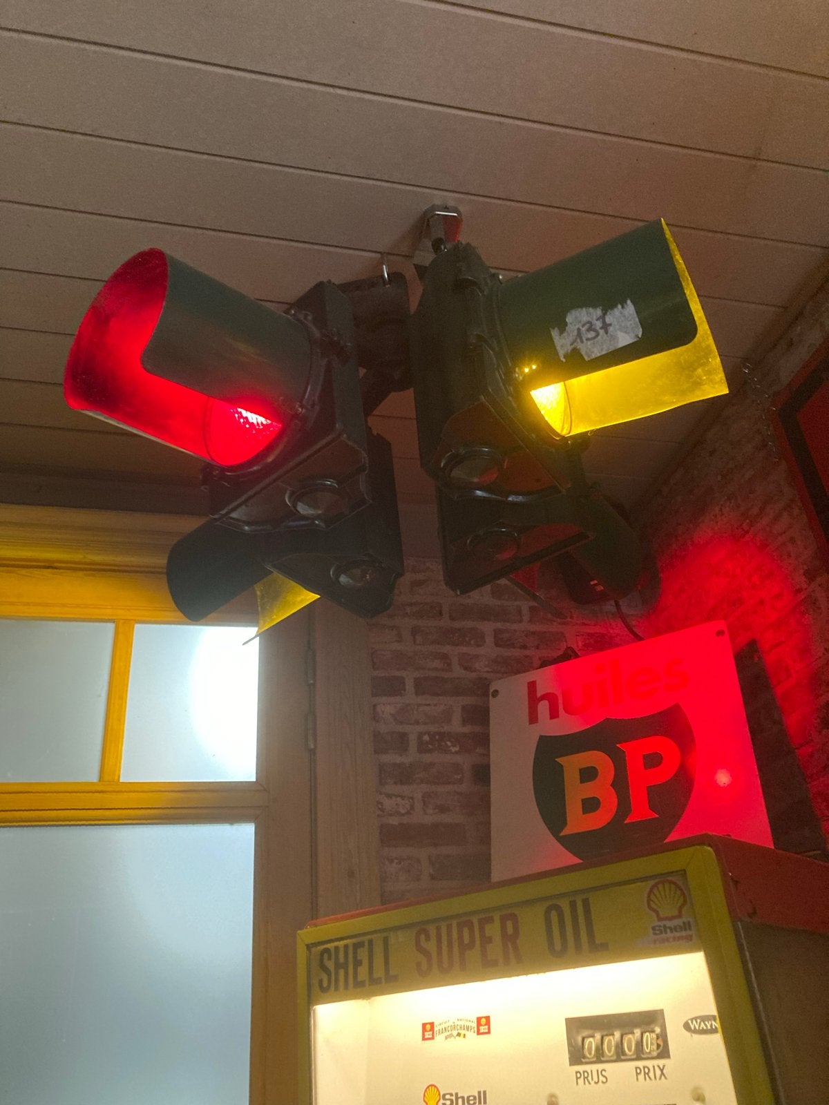Vintage Verkeerslicht - Decoratieve Blikvanger, Ophalen, Gebruikt, Reclamebord