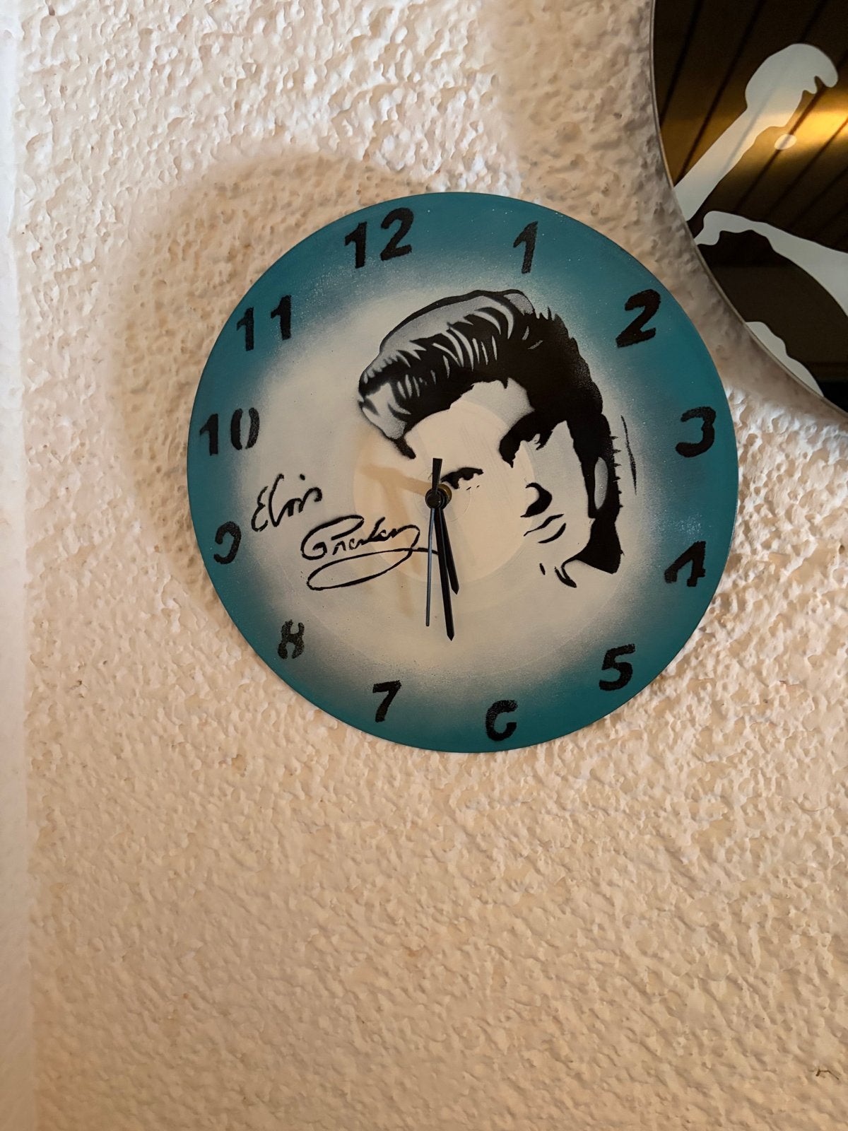 Unieke Elvis Presley Wandklok - Vintage Stijl, Ophalen, Vintage, Analoog, Werkt op batterijen