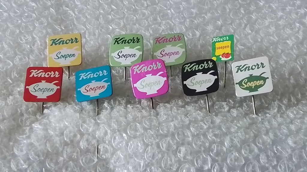 9 verschillende speldjes knorr, Ophalen of Verzenden, Zo goed als nieuw, Overige onderwerpen