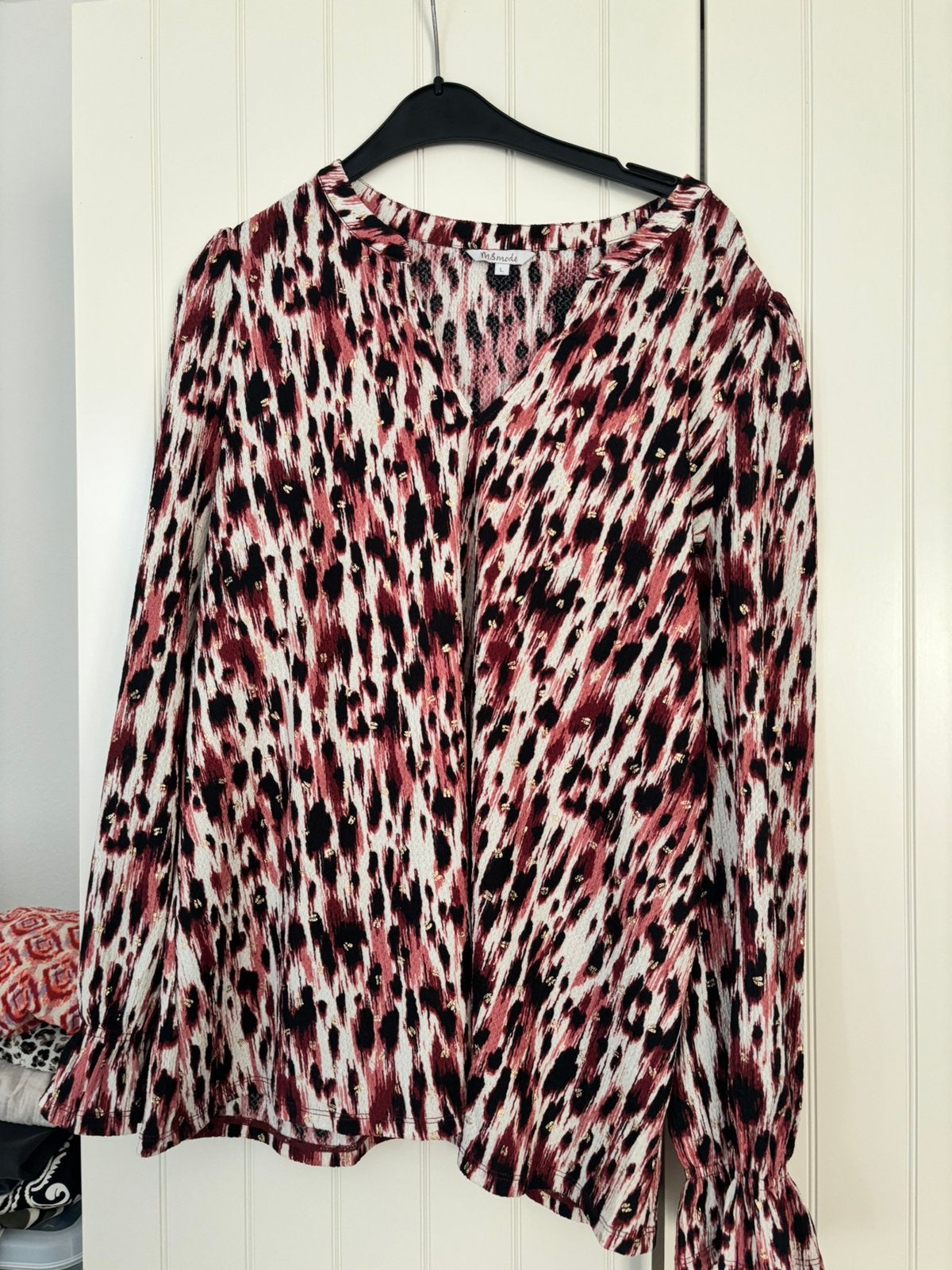 Tijgerprint Blouse - M&Mode, Maat 42/44 (L), Ophalen of Verzenden, Zo goed als nieuw, Lange mouw