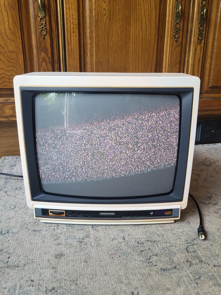 Witte Vintage Aristona TV, Audio, Tv en Foto, Vintage Televisies, Ophalen, Gebruikt, Minder dan 40 cm, Aristona