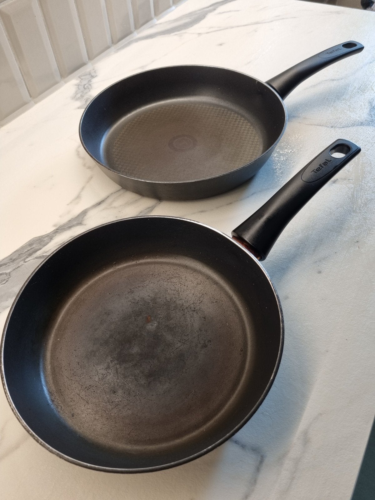 Tefal koekenpannen - geschikt voor inductie, Huis en Inrichting, Keuken | Potten en Pannen, Ophalen, Gebruikt, Overige materialen