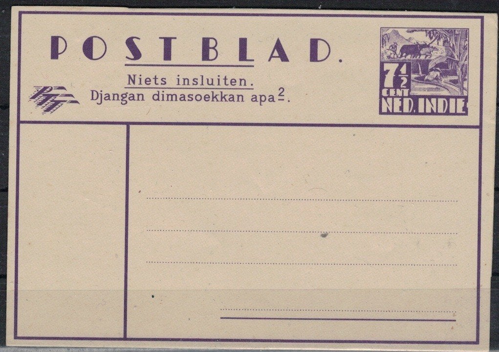 B1395 Ned.Indie postblad postfris, Postzegels en Munten, Verzenden, Postfris, Nederlands-Indië