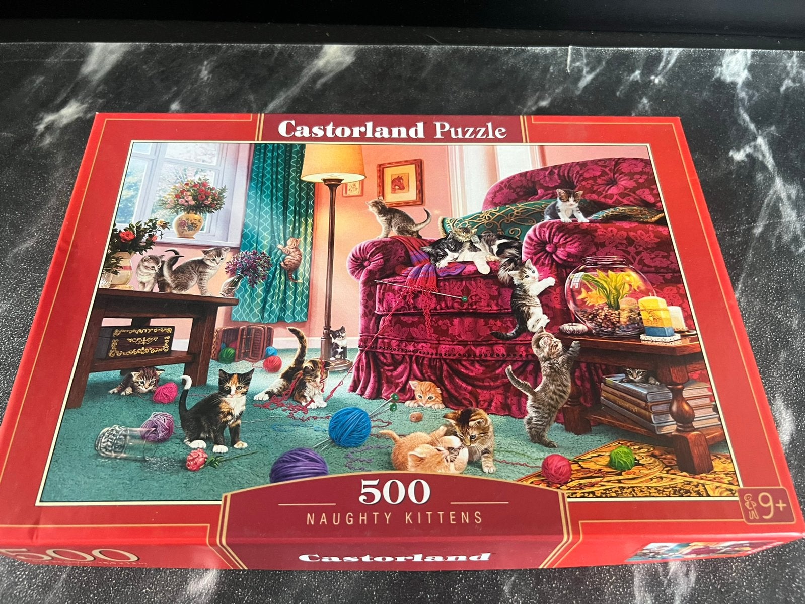 Castorland puzzel 500 stukjes Naughty Kittens, Ophalen of Verzenden, 500 t/m 1500 stukjes, Zo goed als nieuw