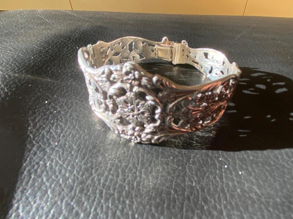 Vintage zilveren armband, Ophalen of Verzenden, Gebruikt, Zilver, Zilver