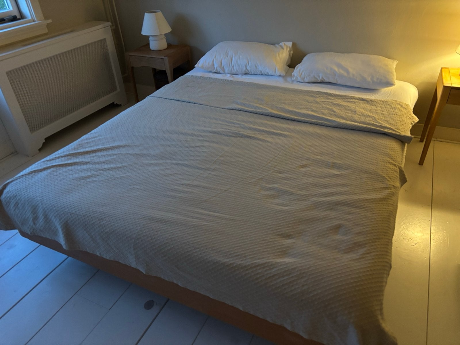 Auping bedframe met Emma matras (tweepersoons), Ophalen, Gebruikt, Bruin, Tweepersoons