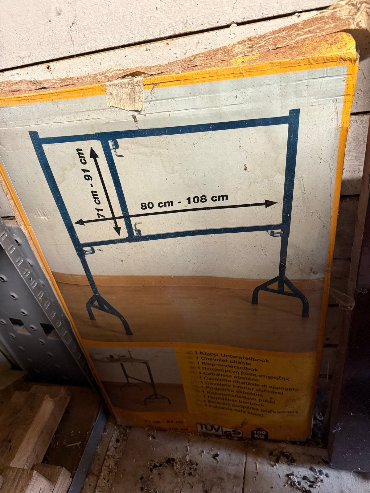 2x Klap-onderzetbokken - Opvouwbare werkstandaards, Doe-het-zelf en Verbouw, Ophalen, Nieuw, 70 tot 120 cm, Inklapbaar