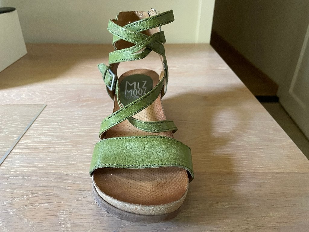 sandalen Miz Mooz dames maat 37 Groen, Miz Mooz, Zo goed als nieuw, Groen, Sandalen of Muiltjes