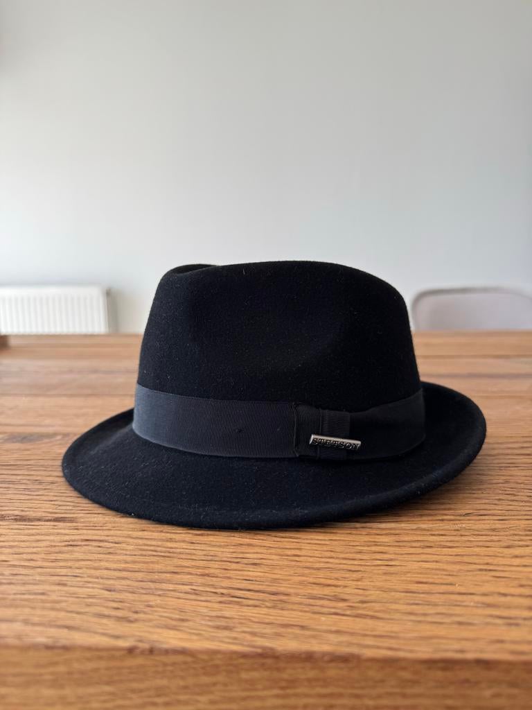 Stetson Hoed - Zwart, Kleding | Dames, Hoeden en Petten, Zo goed als nieuw, Hoed, 55 cm (S, 6⅞ inch) of minder, Ophalen of Verzenden